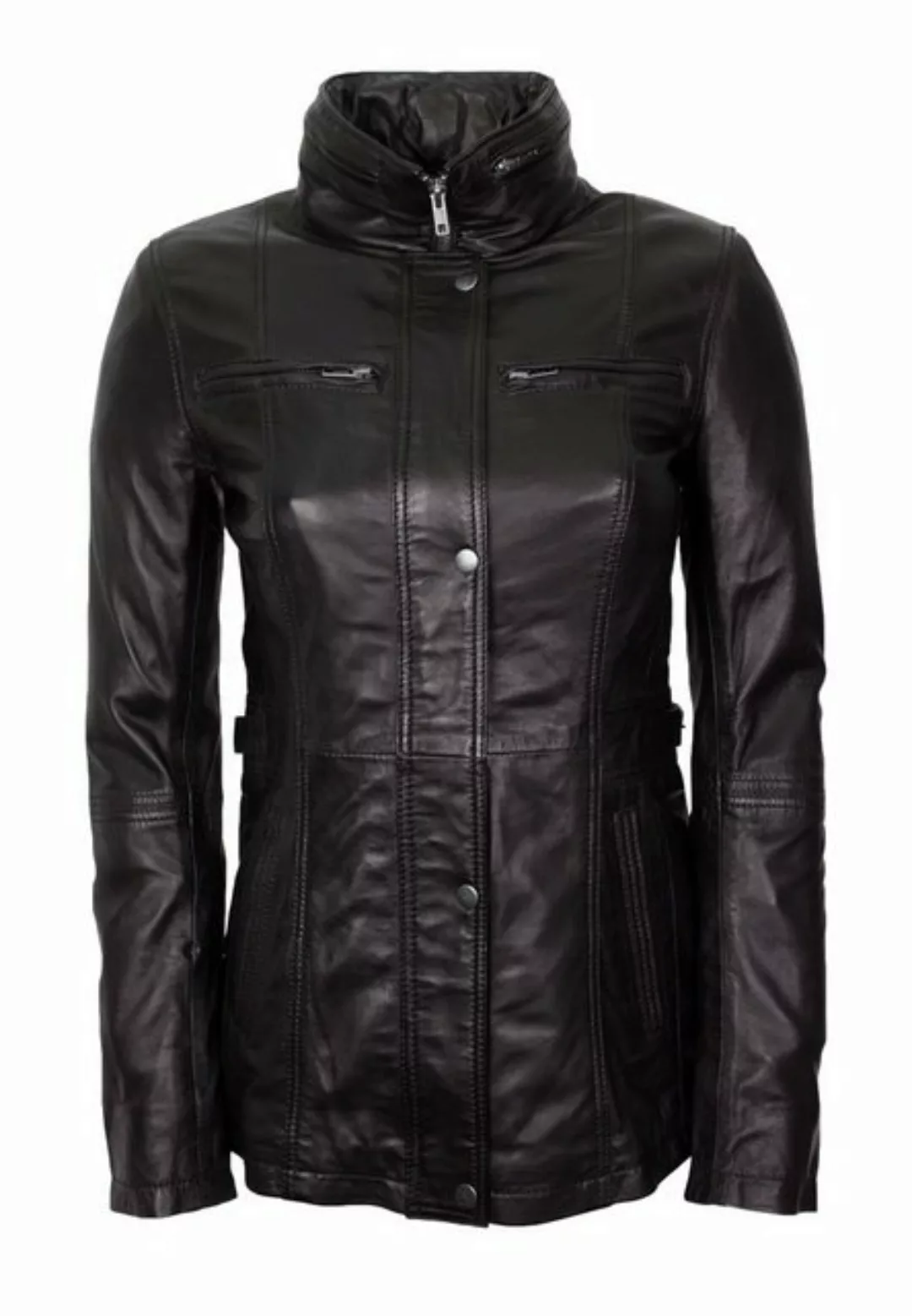 Lolus Lederjacke Angel Lange Damen Lederjacke aus weichem Lammnappa Leder günstig online kaufen