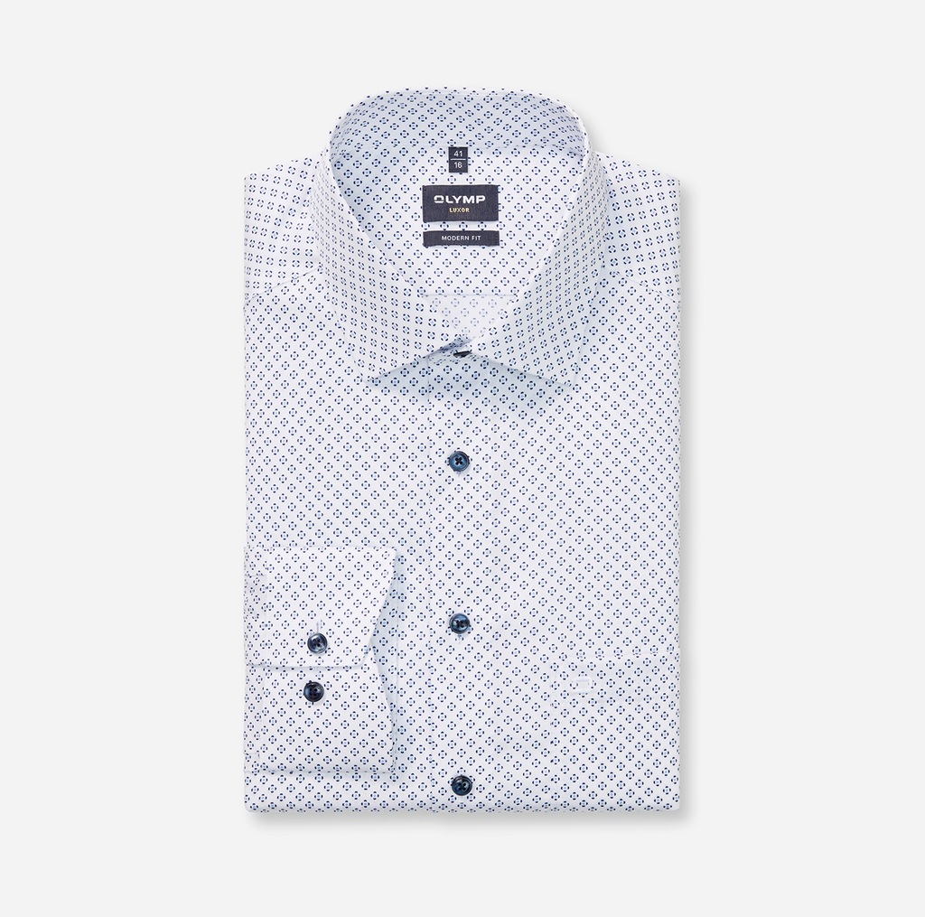 OLYMP Langarmhemd "Luxor", modern fit, Businesshemd, gemustert, New-Kentkra günstig online kaufen