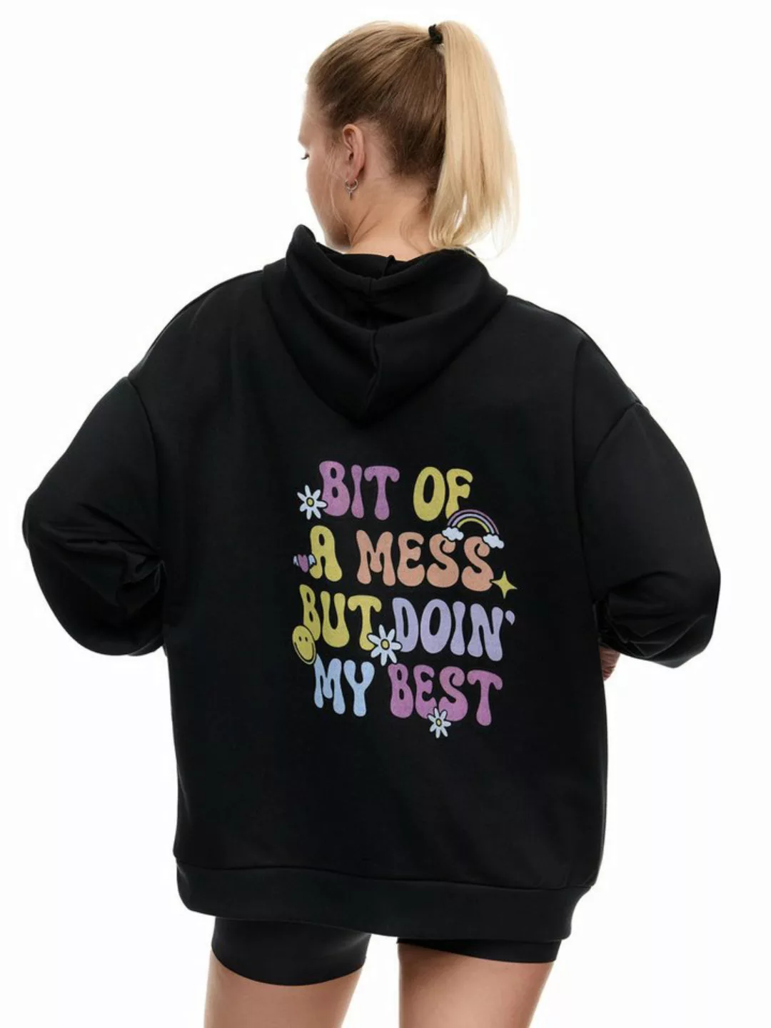 Worldclassca Hoodie Worldclassca Oversized Print Hoodie Kapuzenpullover Swe günstig online kaufen