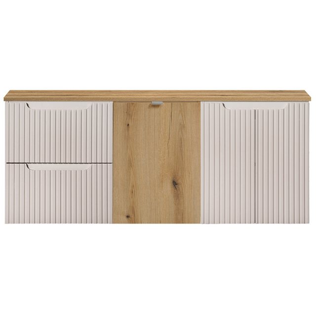 Lomadox Waschbeckenschrank NEWPORT-56-CASHMERE Waschtischunterschrank 140cm günstig online kaufen