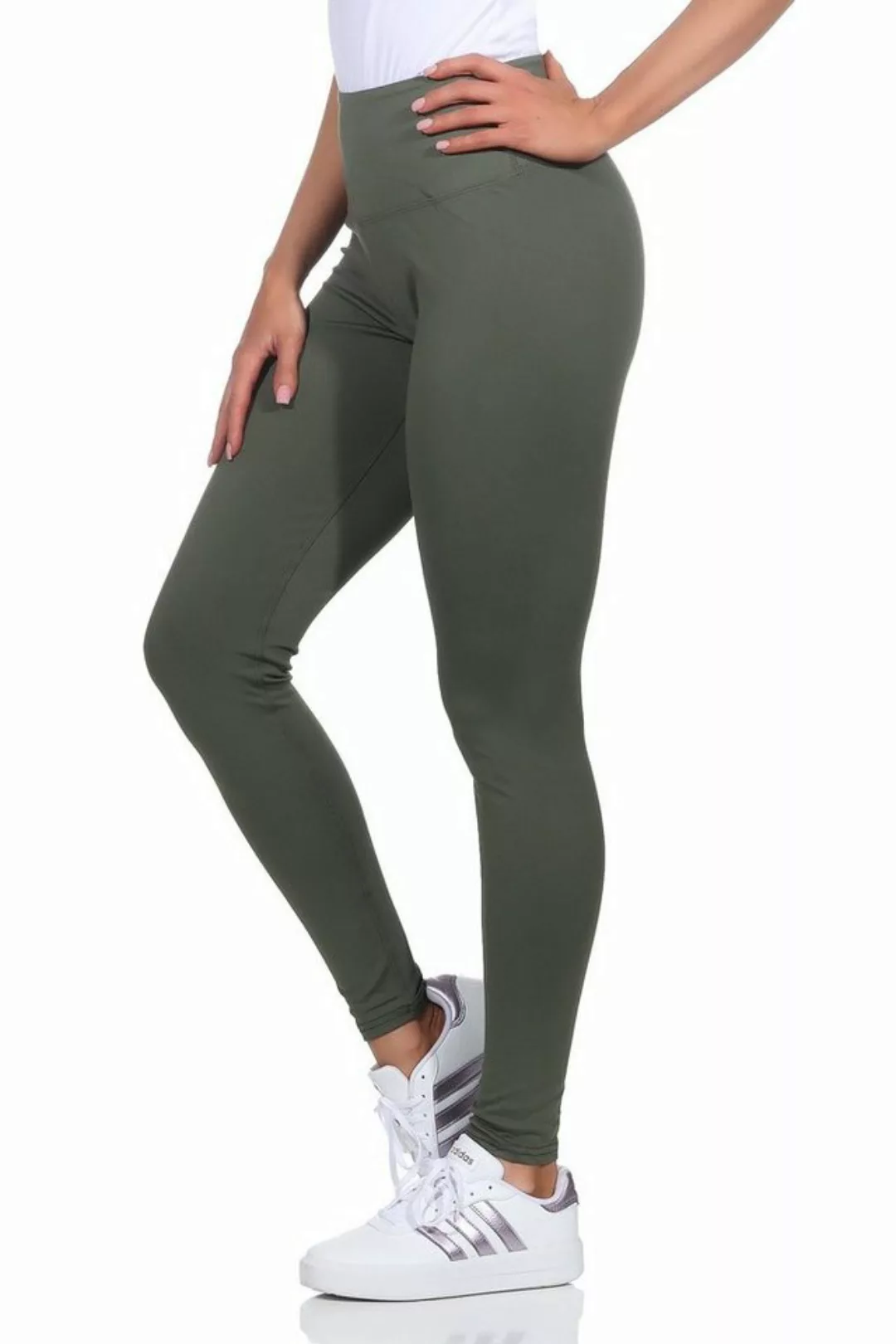 CLEO STYLE Leggings Damen Leggings 9007 L/XL Olive 9001 günstig online kaufen