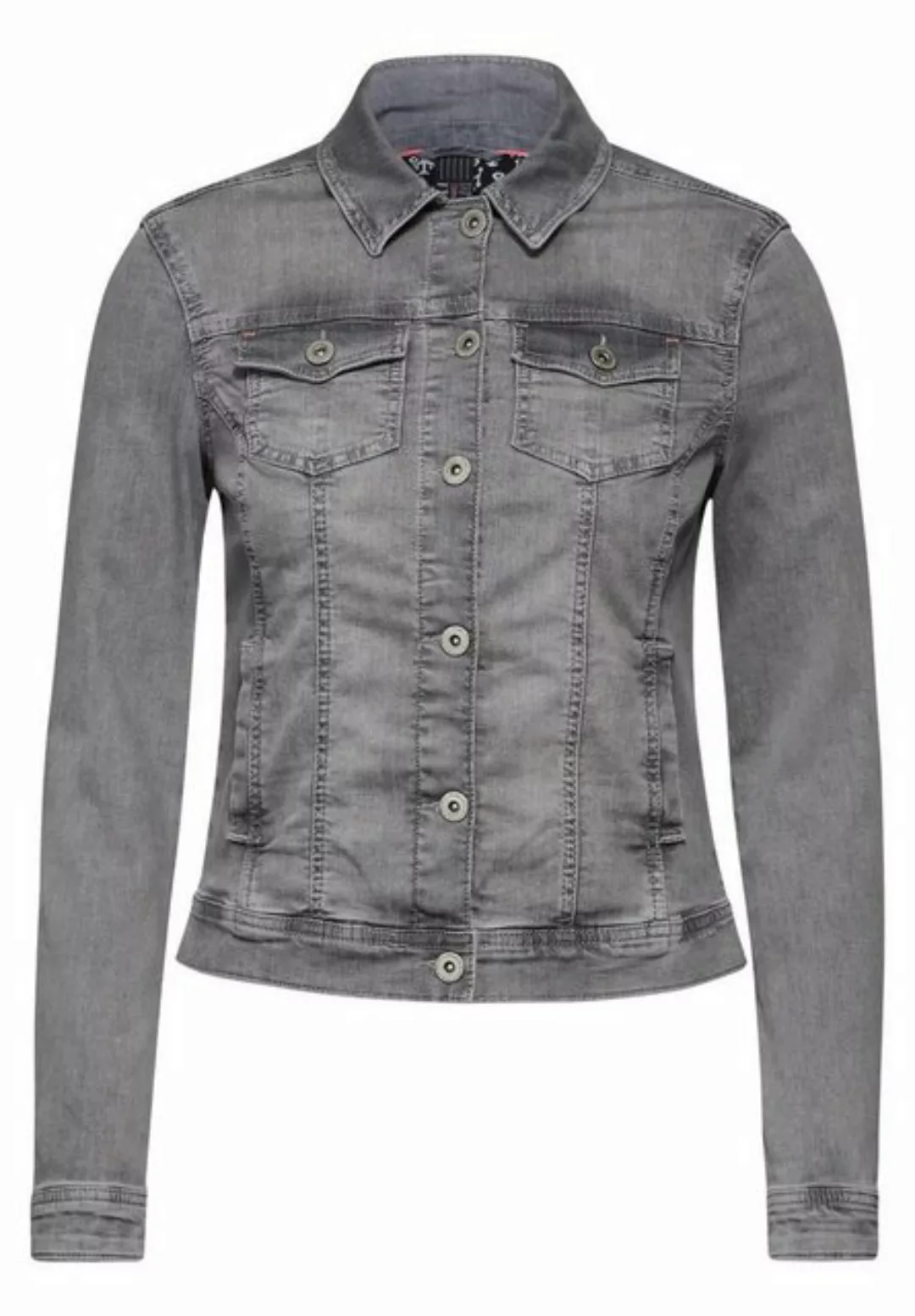 Cecil Outdoorjacke Style Denim Jacket Grey Washed günstig online kaufen