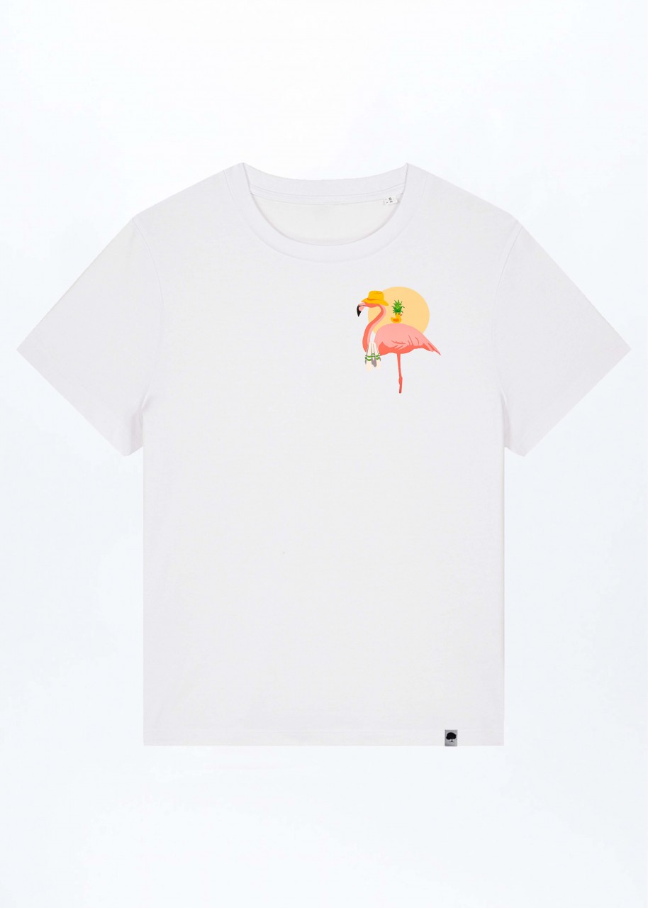 Flamingo Summer Basic T-Shirt aus Bio Baumwolle günstig online kaufen