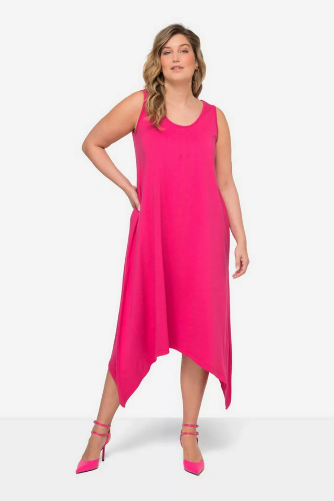 MIAMODA Sommerkleid Midikleid A-Linie Rücken-Spitzeneinsatz ärmellos günstig online kaufen