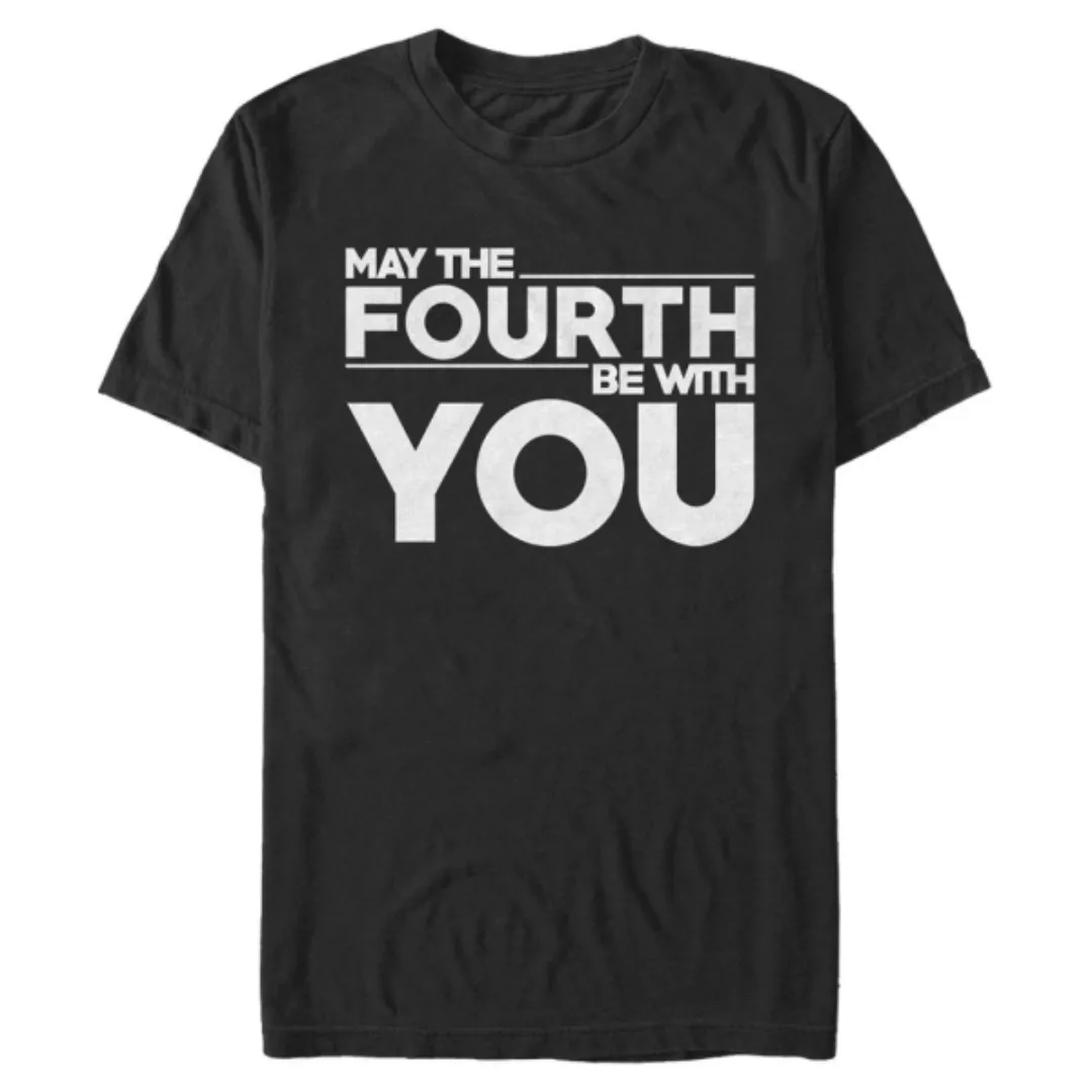 Star Wars - Text May The Fourth Be With You - Männer T-Shirt günstig online kaufen