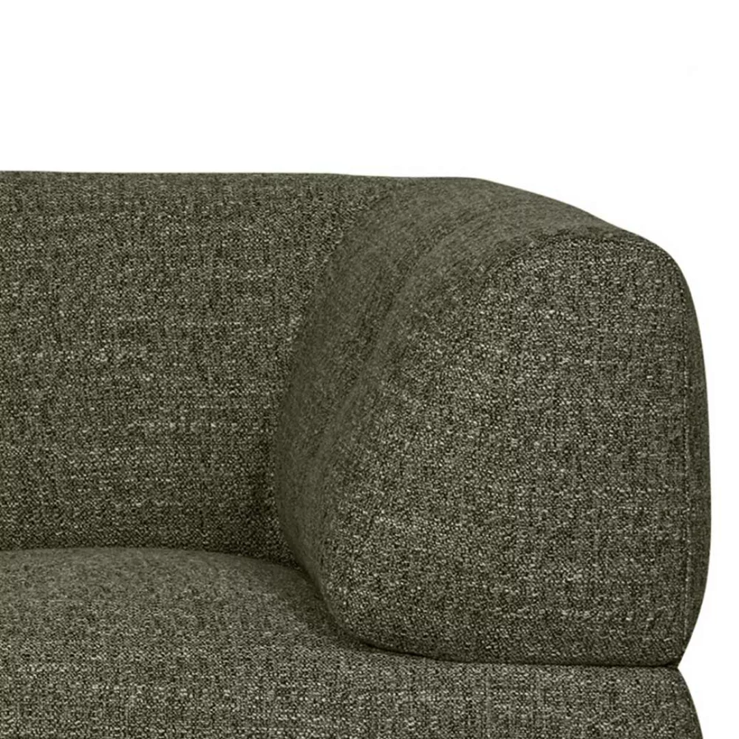 Dreier Sofa modern in Dunkelgrün meliert 245 cm breit - 90 cm tief günstig online kaufen