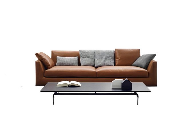 Xlmoebel Sofa Dreisitzer Ledersofa mit modernem Design für Ihr Wohnzimmer, günstig online kaufen