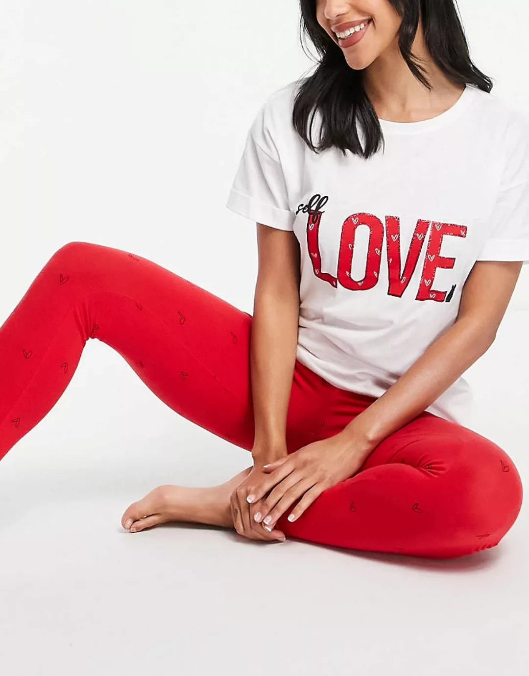Ann Summers – Love – Pyjamaset in Rot günstig online kaufen