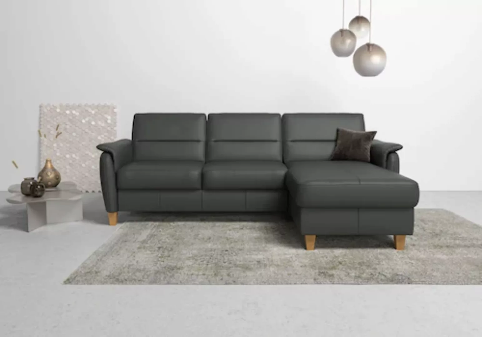 Home affaire Ecksofa »Palmera L-Form«, Federkern, wahlweise mit Bettfunktio günstig online kaufen