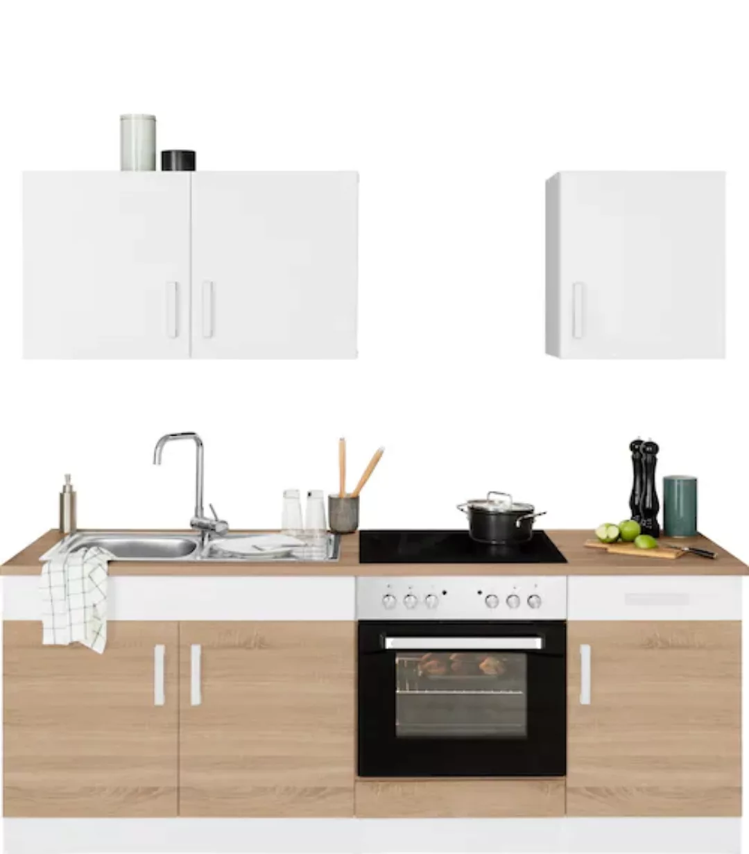 HELD MÖBEL Küchenzeile "Gera", mit E-Geräten, Breite 210 cm günstig online kaufen