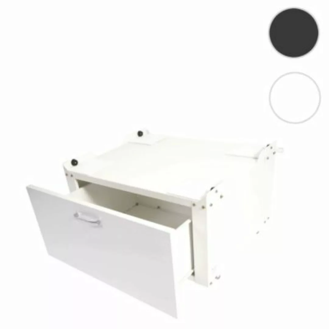 HWC Mendler Waschmaschinenunterschrank mit Schublade weiß günstig online kaufen