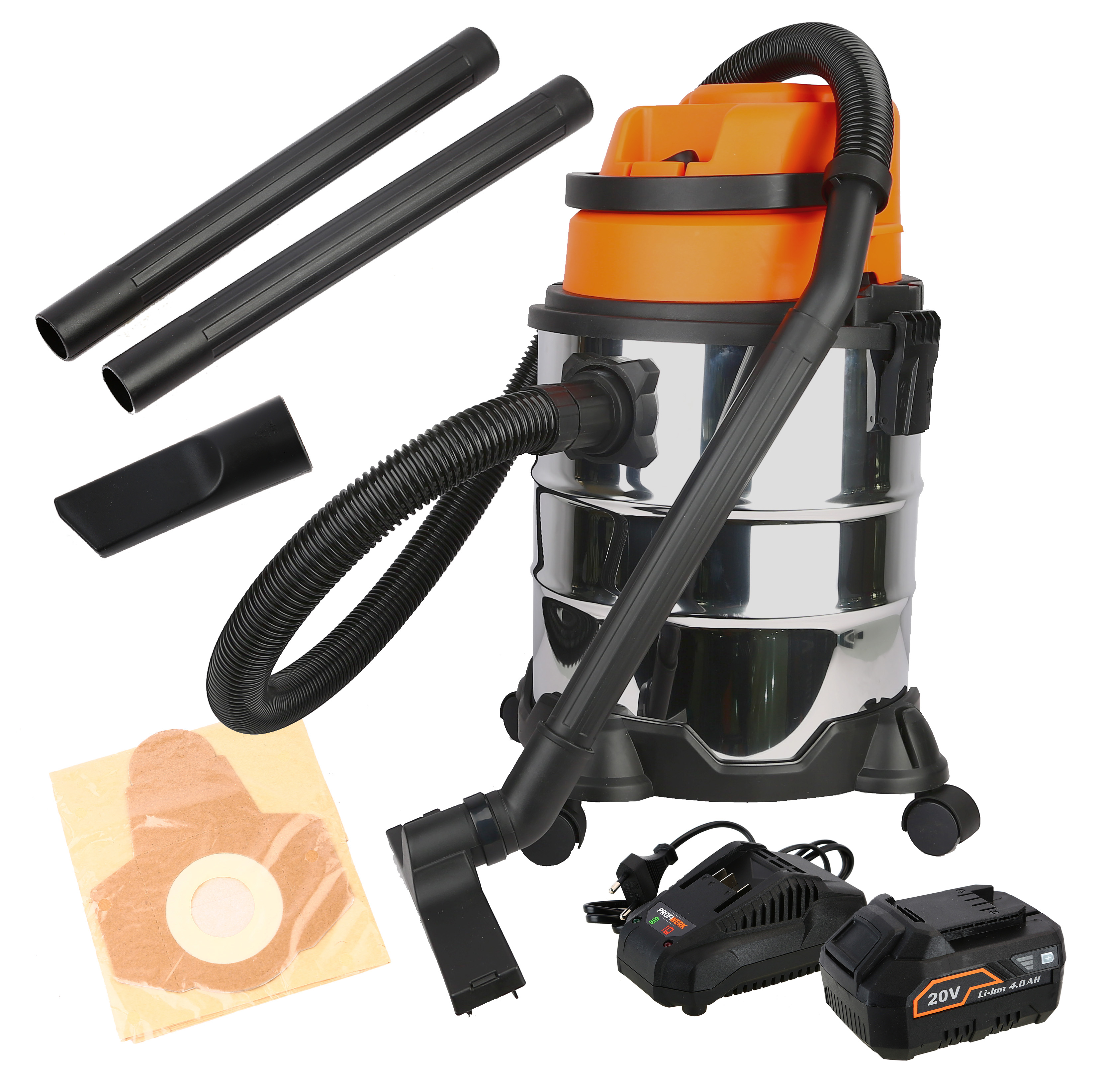 Profiwerk Nass-Trocken-Sauger »PWNTS-01-Kit Akku-Sauger 20V, 20l, 8,0 Kpa«, günstig online kaufen