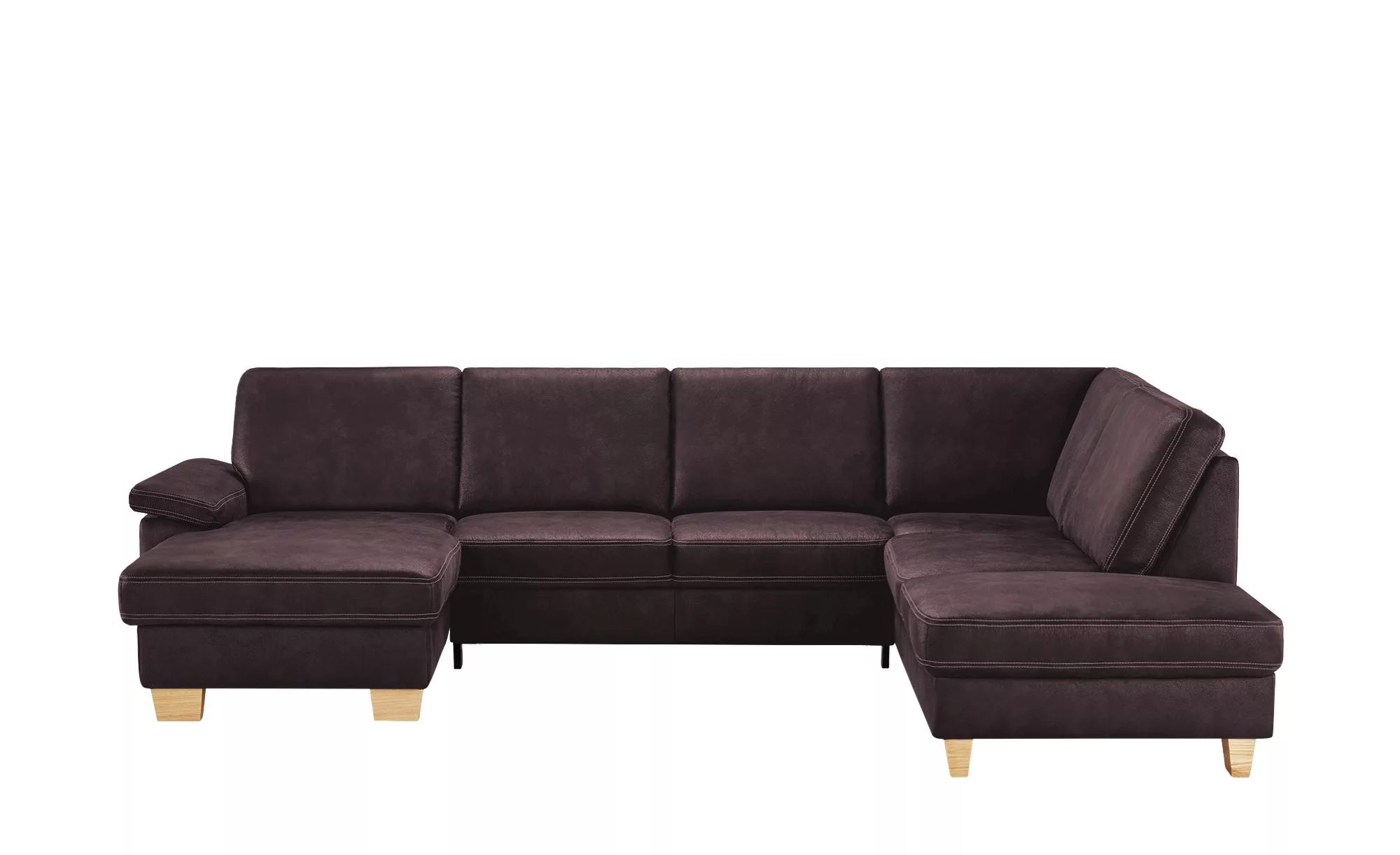 meinSofa Wohnlandschaft  Kunstleder Samu ¦ rot ¦ Maße (cm): B: 316 H: 90 T: günstig online kaufen