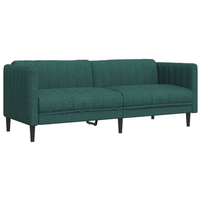 vidaXL Sofa Sofa 3-Sitzer Dunkelgrün Stoff günstig online kaufen