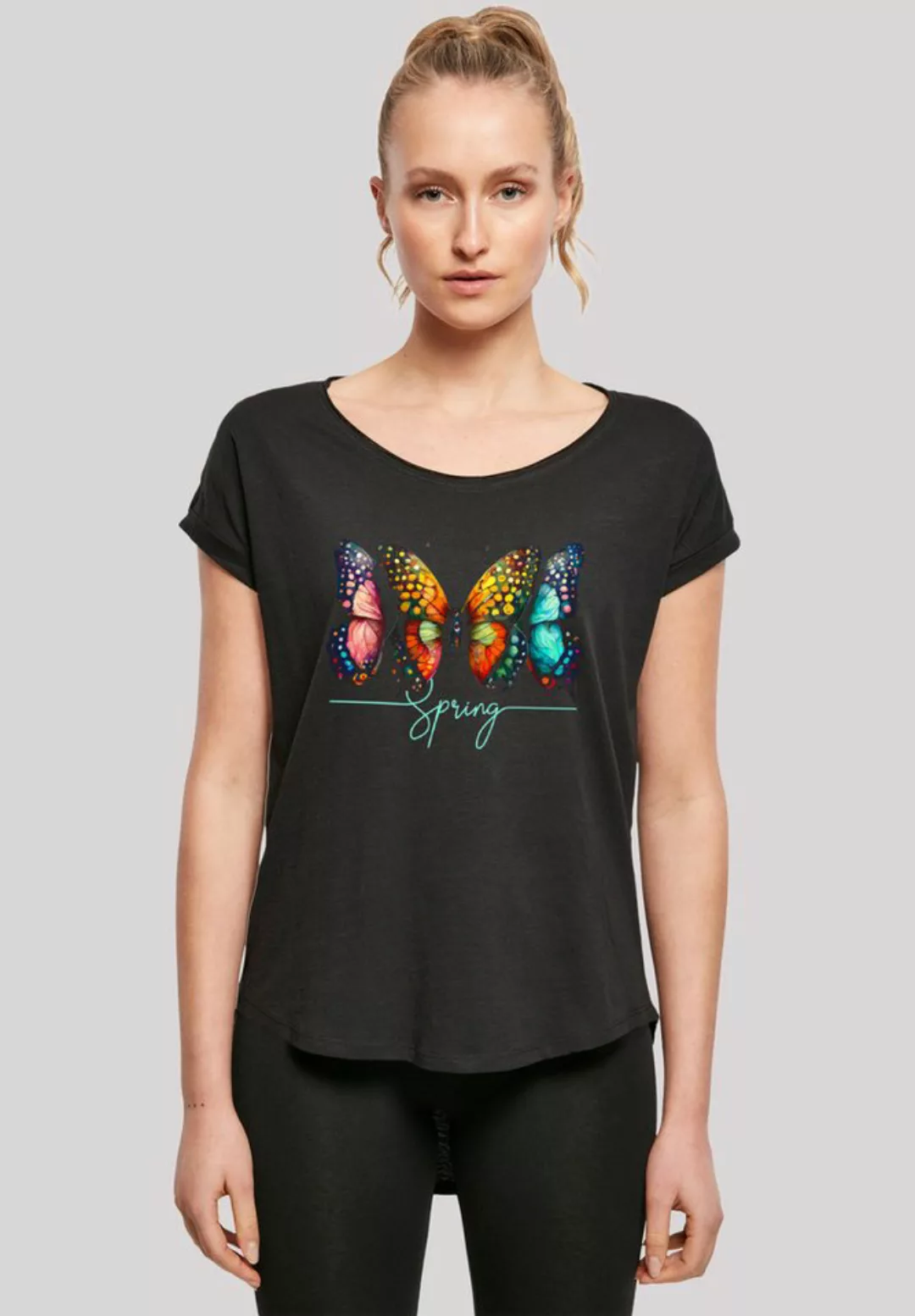 F4NT4STIC T-Shirt Schmetterling Illusion Long Print günstig online kaufen