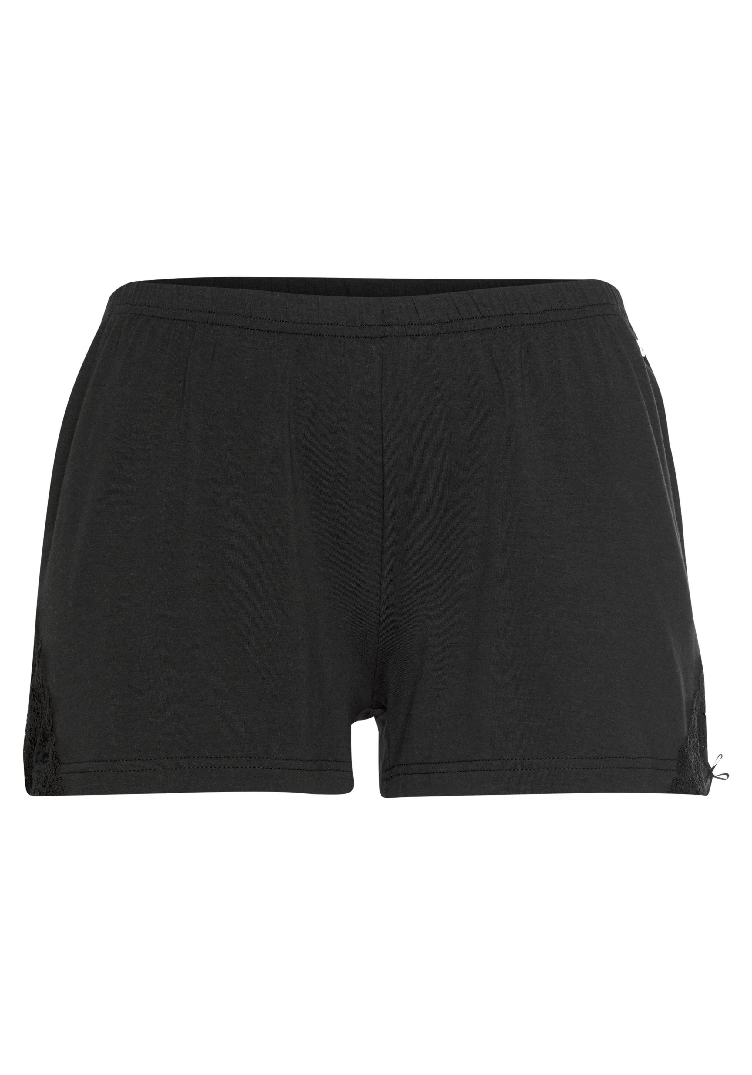 LASCANA Shorts, mit Spitzeneinsätzen günstig online kaufen