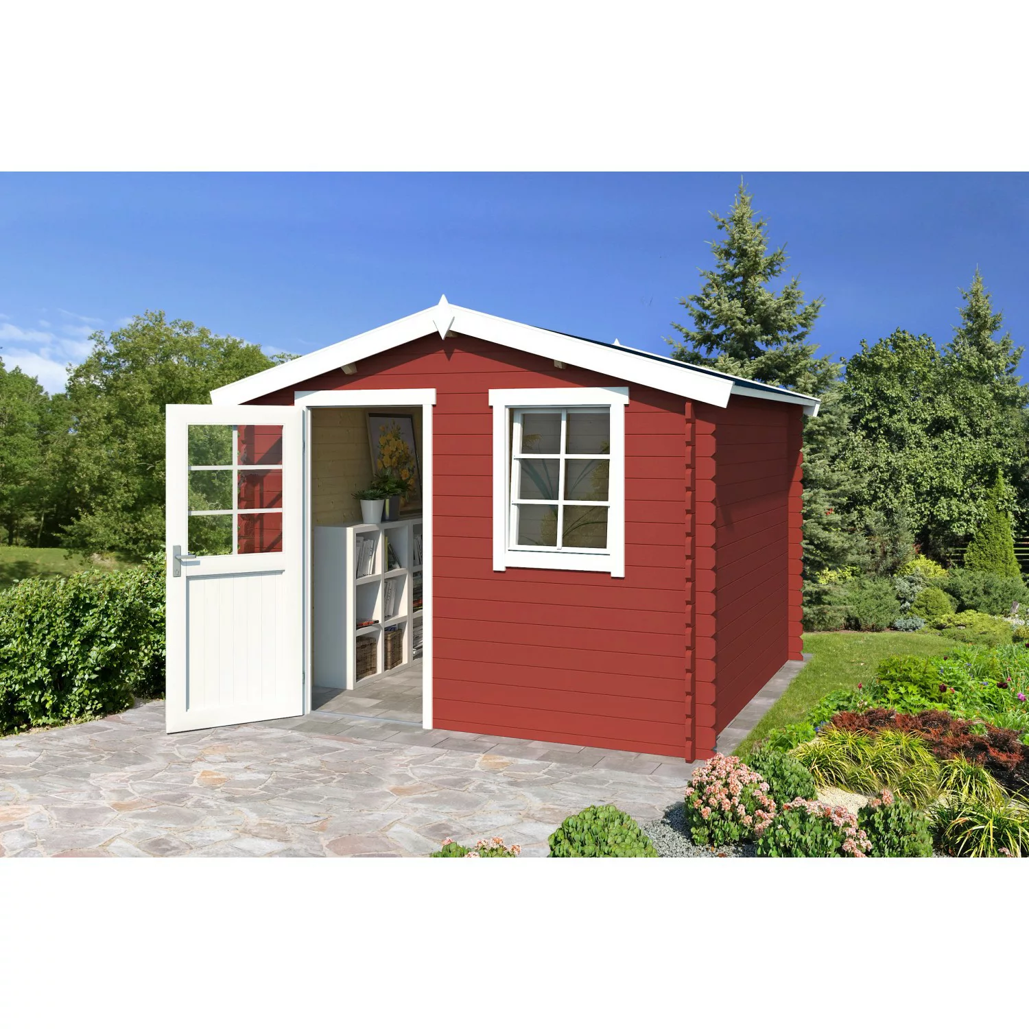 Lasita Holz-Gartenhaus Nina 230 Schwedenrot 307,2 cm x 250 cm günstig online kaufen