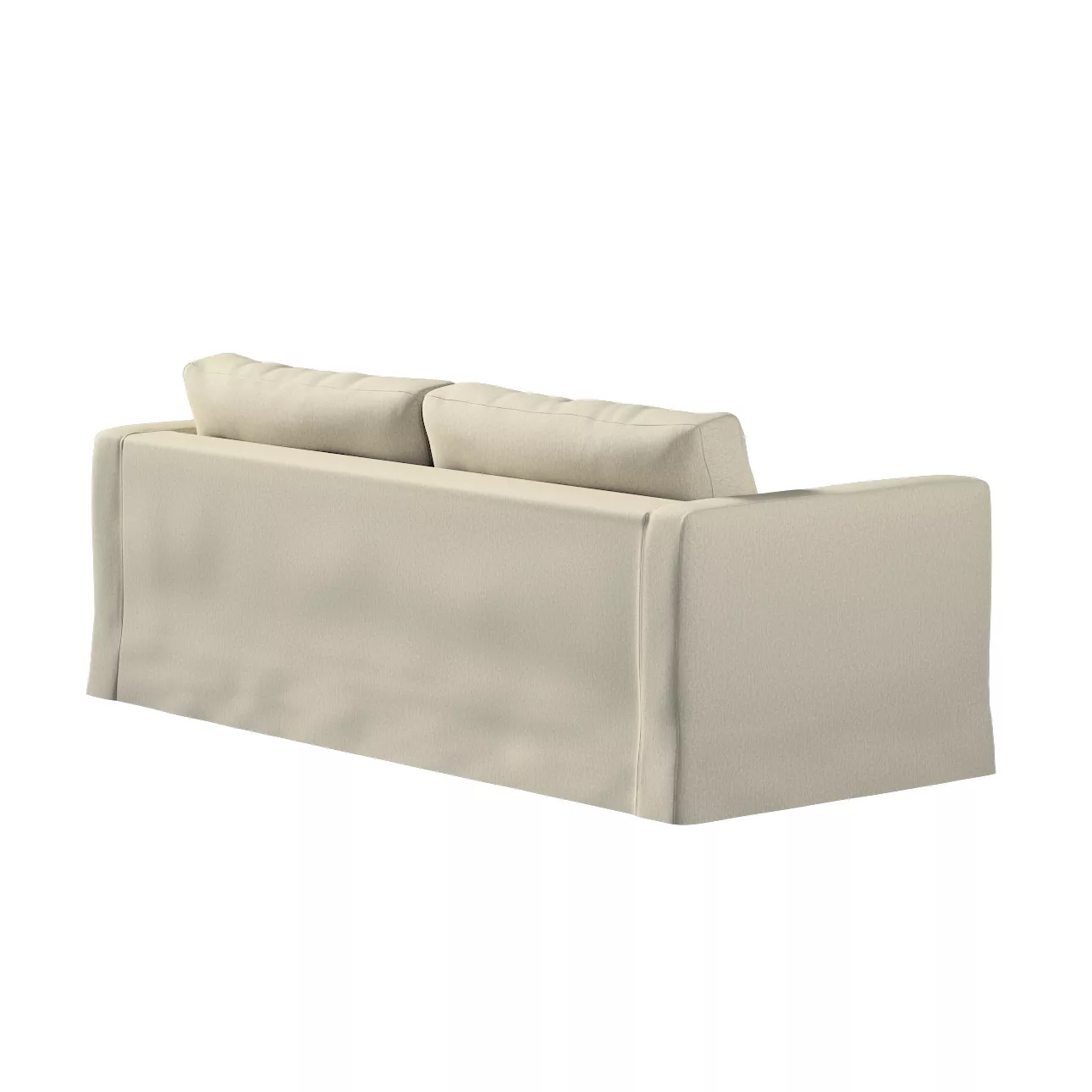 Bezug für Karlstad 3-Sitzer Sofa nicht ausklappbar, lang, beige-grau, Bezug günstig online kaufen