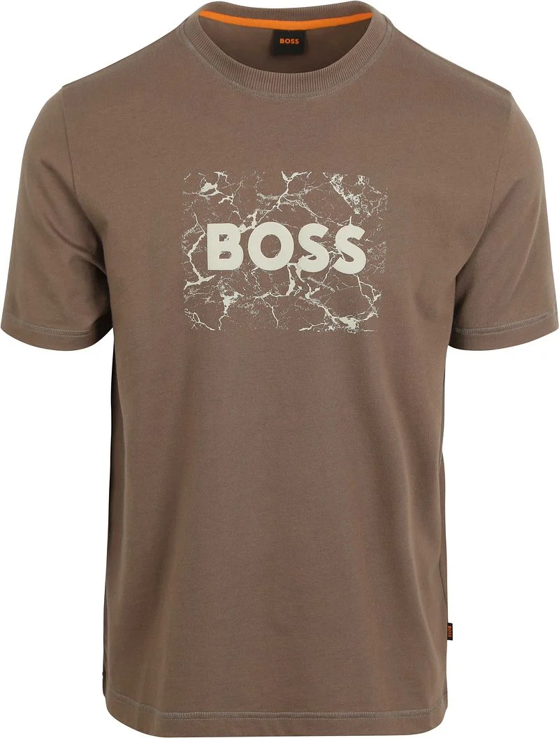 BOSS T-shirt Logo Braun - Größe L günstig online kaufen