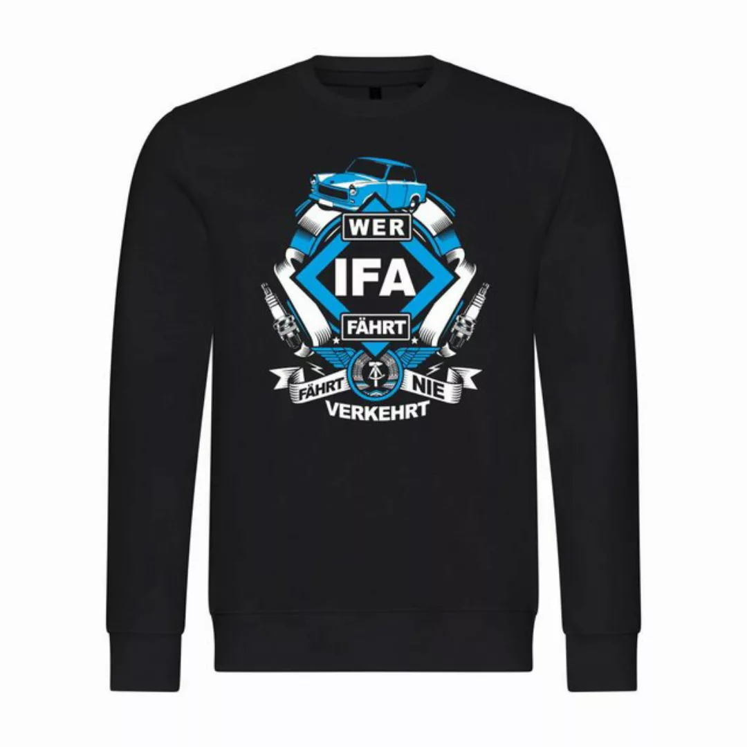 deinshirt Rundhalspullover Herren Pullover Wer IFA fährt fährt nie verkehrt günstig online kaufen