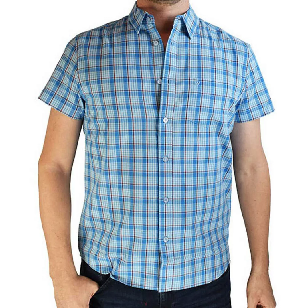 Wrangler 1 Kurzarmhemd Mit Tasche L Cerulean Blue günstig online kaufen