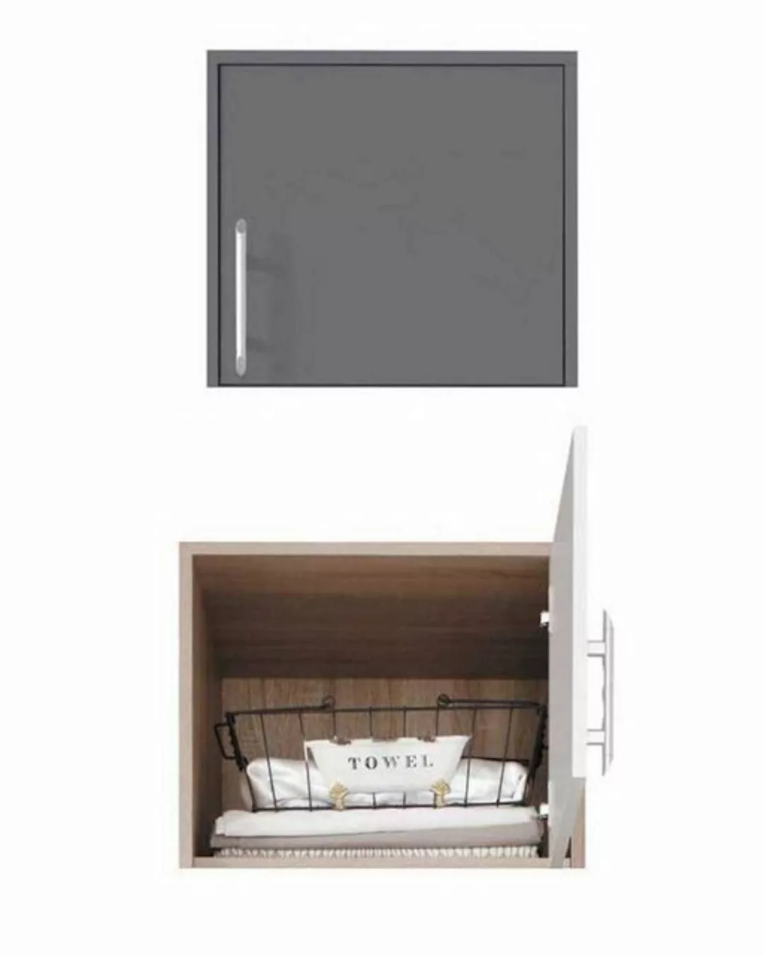 Feldmann-Wohnen Kleiderschrank Smart (1-St) 40x56x40cm anthrazit 1-türig günstig online kaufen