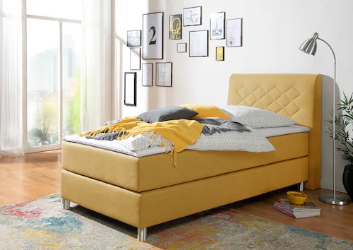 INOSIGN Boxspringbett "Parla", incl. Topper, 4 Farben in 4 Breiten, 2 Härte günstig online kaufen