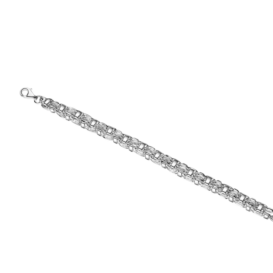 Vivance Armband "925/- Sterling Silber weiß Armband Käfigkette 23 cm" günstig online kaufen