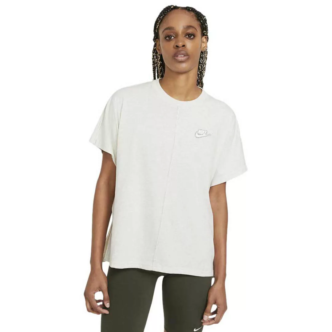 Nike Sportswear Kurzarm T-shirt XS Oatmeal Heather / White günstig online kaufen