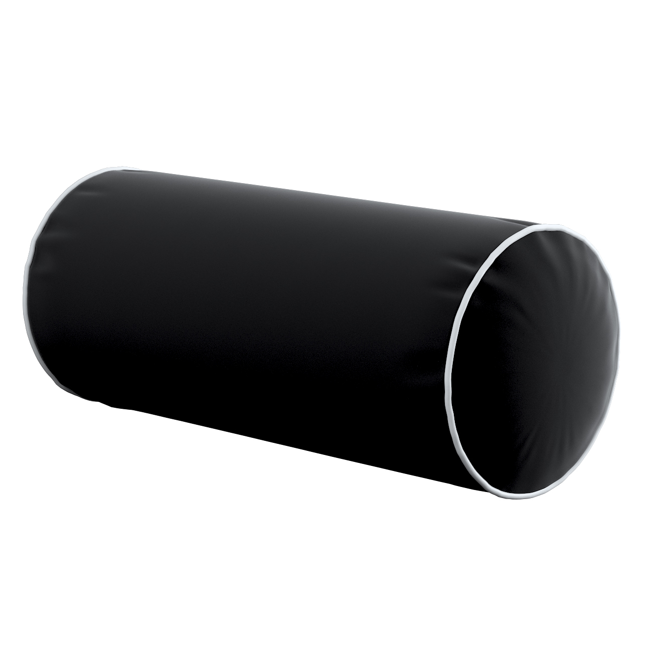 Einfache Nackenrolle mit Einfassband, schwarz, Ø16 x 40 cm, Velvet (704-17) günstig online kaufen