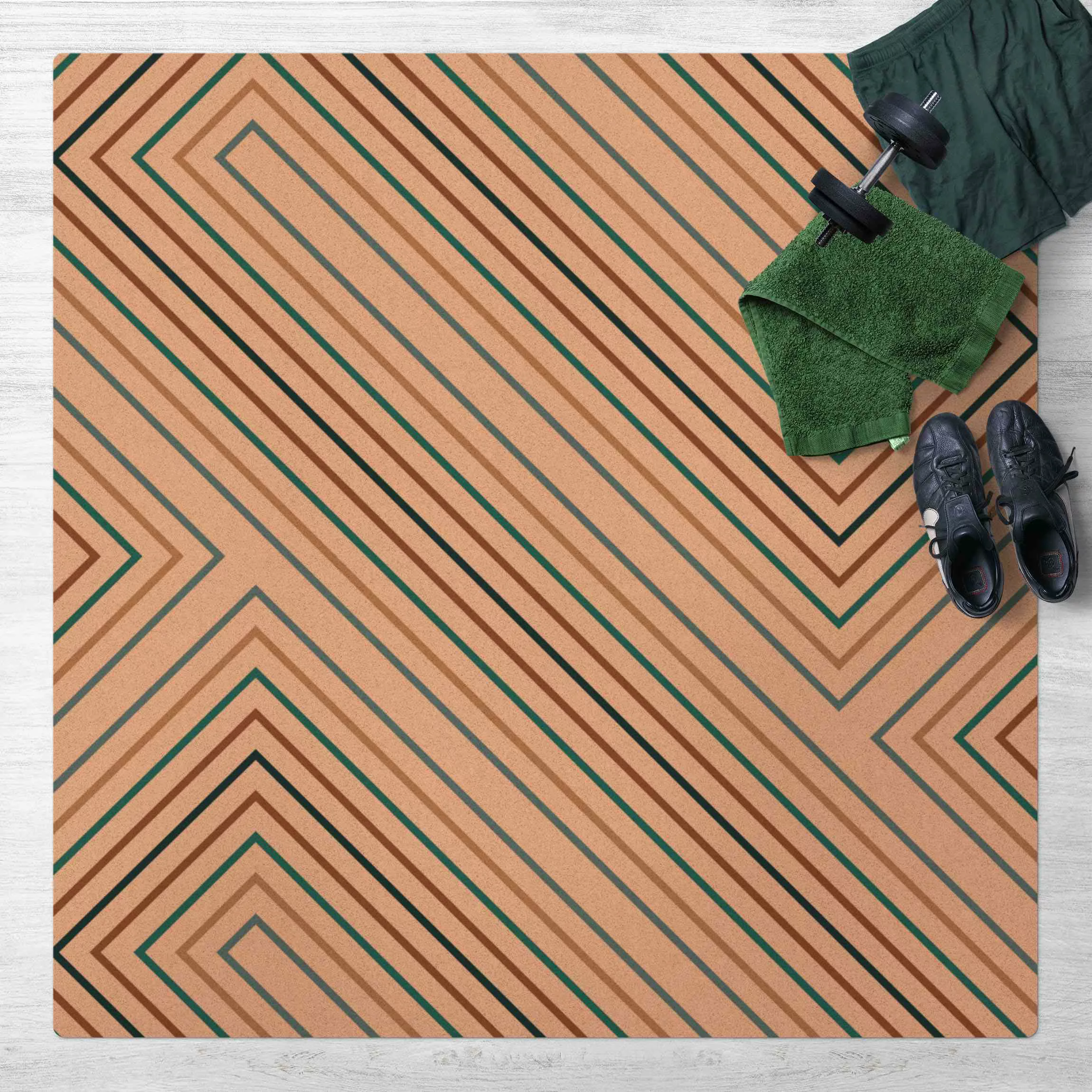Kork-Teppich Symmetrische Geometrie Dijon günstig online kaufen