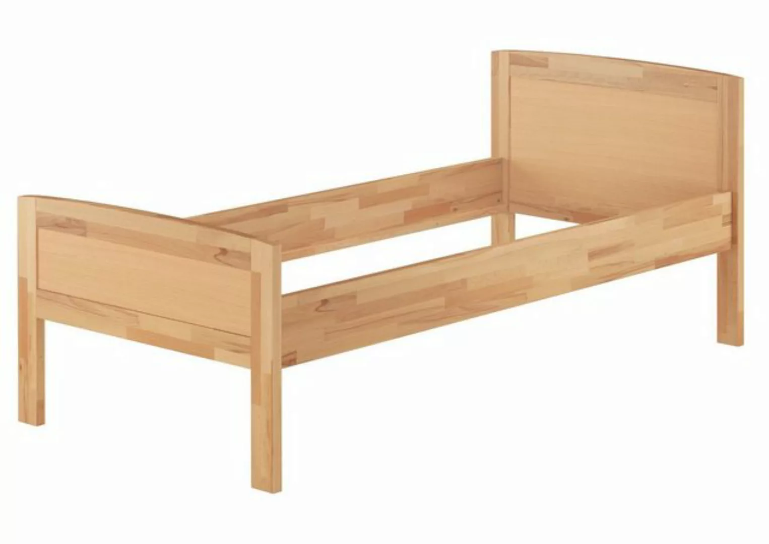 ERST-HOLZ Bett Bettgestell Buchenholz stabil 100x200, Buchefarblos lackiert günstig online kaufen