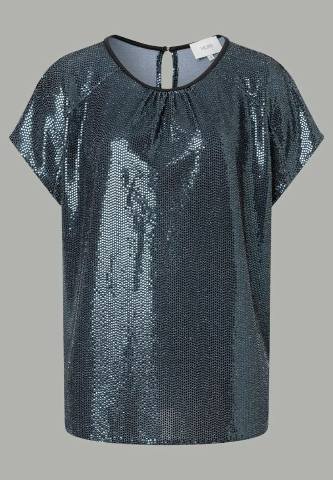 Glanzbluse, schwarz/silber, MORE günstig online kaufen