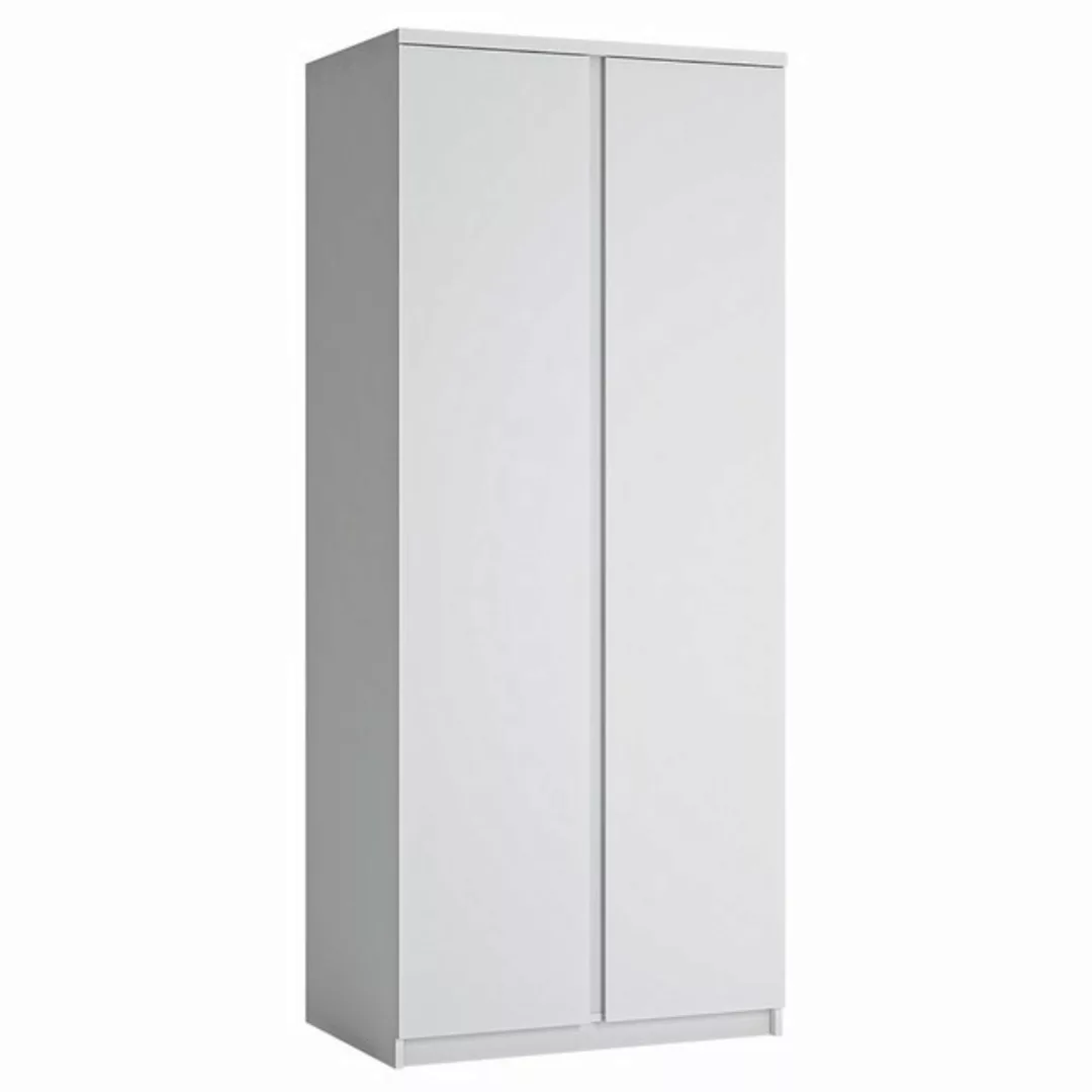 Kleiderschrank mit 2 Türen in weiß FORTALEZA-129, B/H/T ca. 83,1/200/58 cm günstig online kaufen