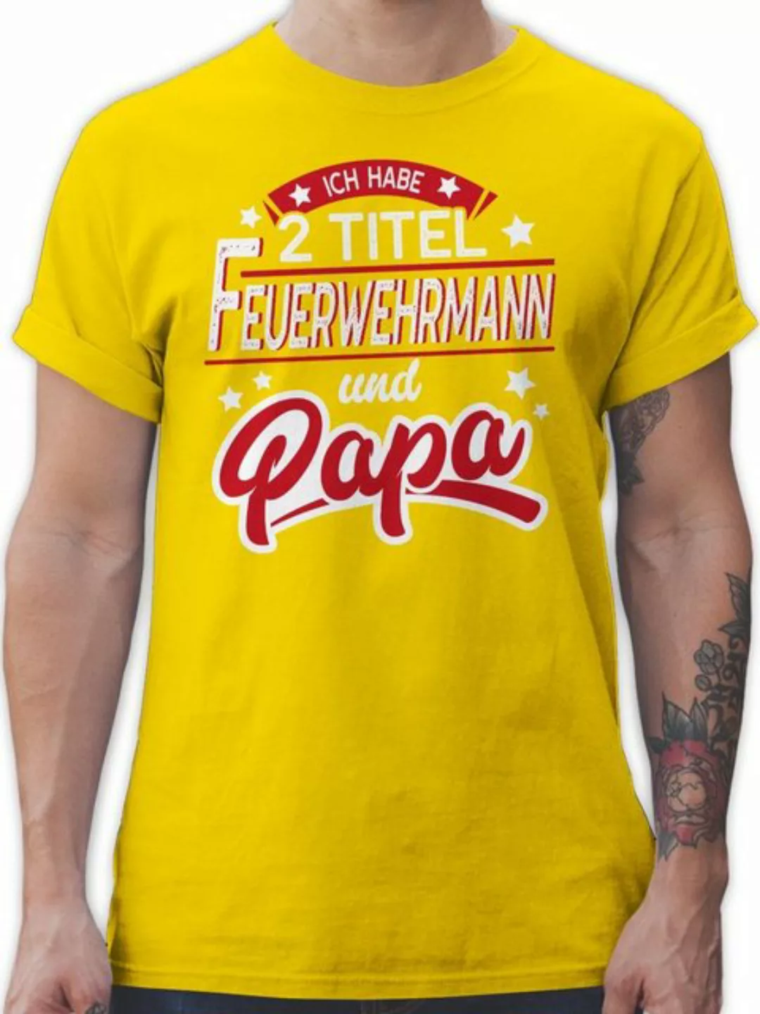 Shirtracer T-Shirt Papa und Feuerwehrmann Vatertag Geschenk für Papa günstig online kaufen