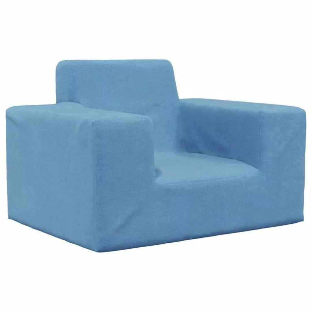 vidaXL Kindersofa, Kindersofa Blau Weich Plüsch günstig online kaufen