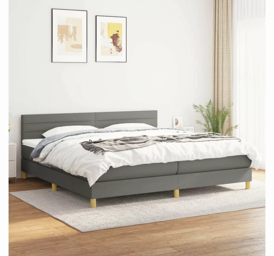 vidaXL Boxspringbett mit Matratze Schwarz 200x200 cm Stoff1373200 günstig online kaufen