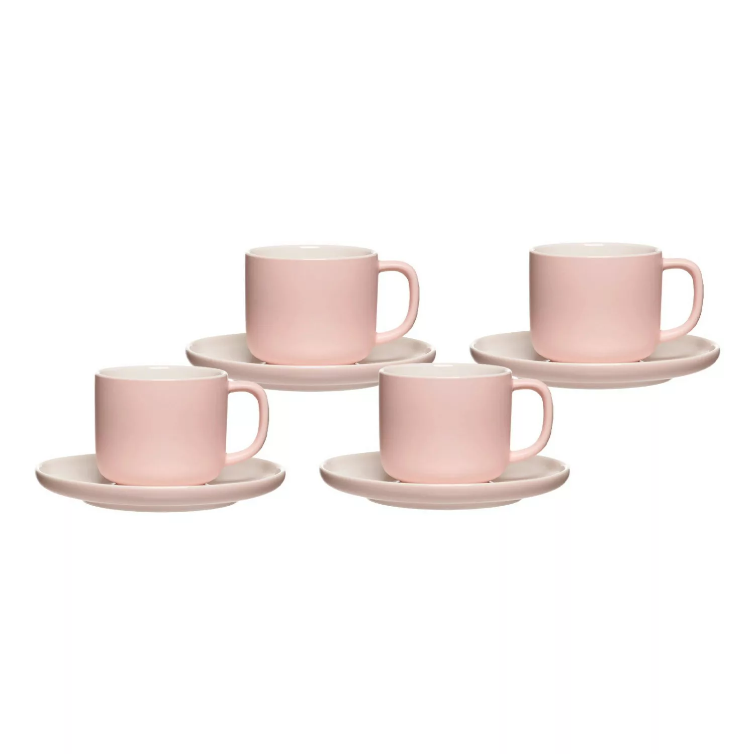 Ritzenhoff & Breker Jasper Kaffeetasse mit Untertasse 240 ml 4er Set Rosa günstig online kaufen