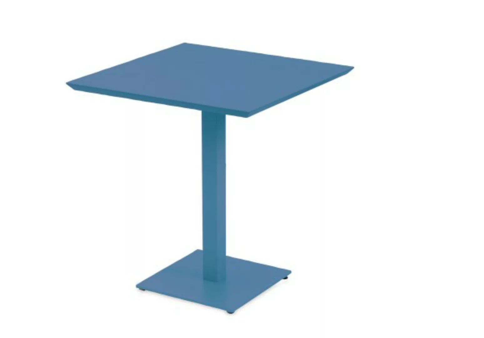 Gartentisch Mogan aus Metall 70x70 cm blau günstig online kaufen