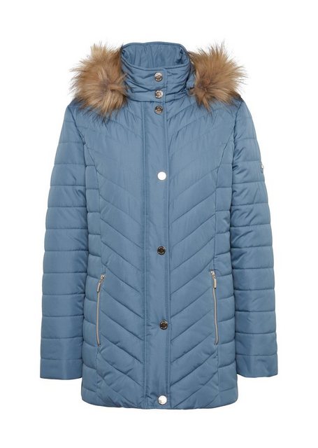 GOLDNER Winterjacke Longjacke mit Kapuze und Fellimitat günstig online kaufen