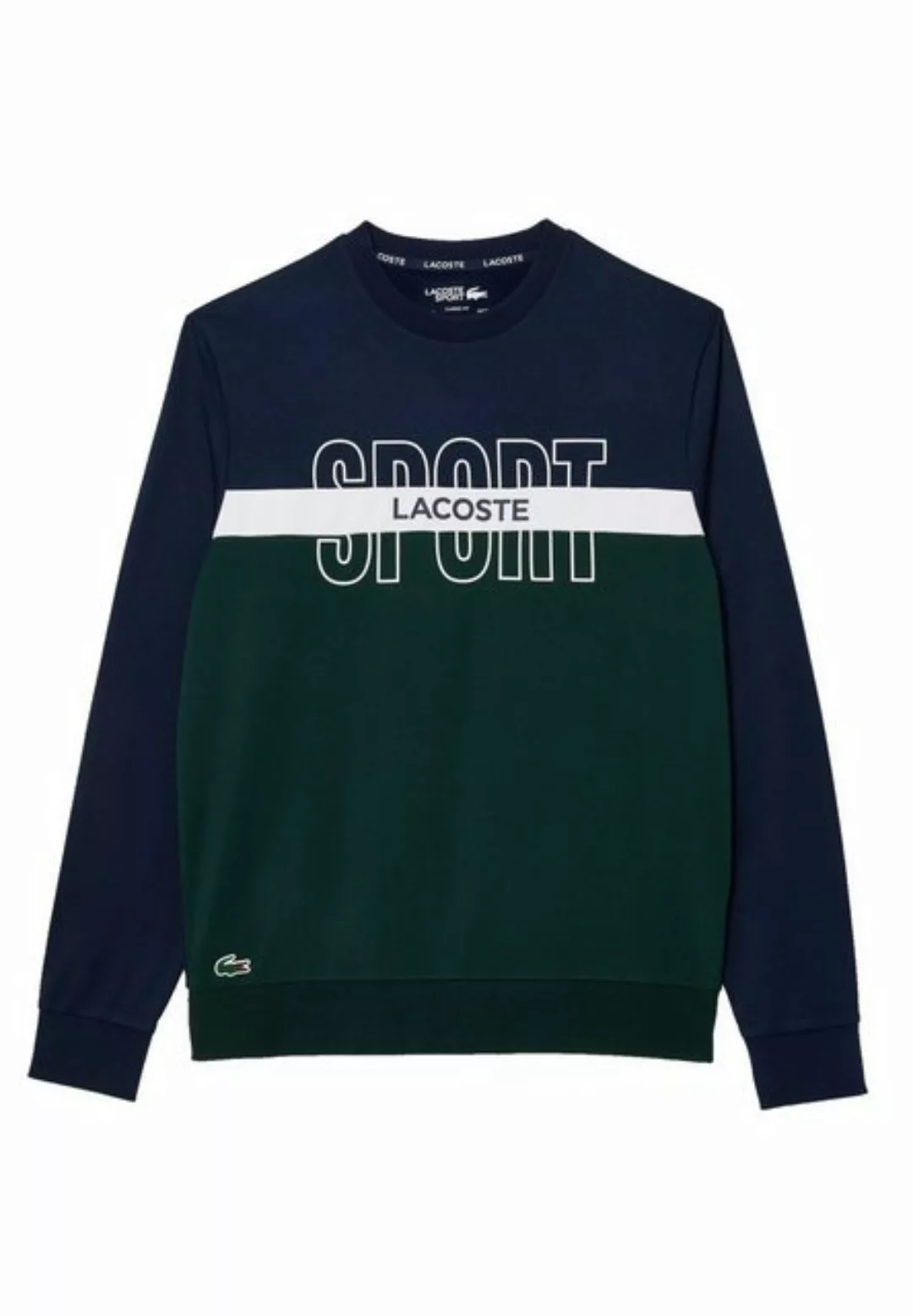 Lacoste Sweatshirt Sweatshirt Pullover mit Rippbündchen und Logo (1-tlg) günstig online kaufen