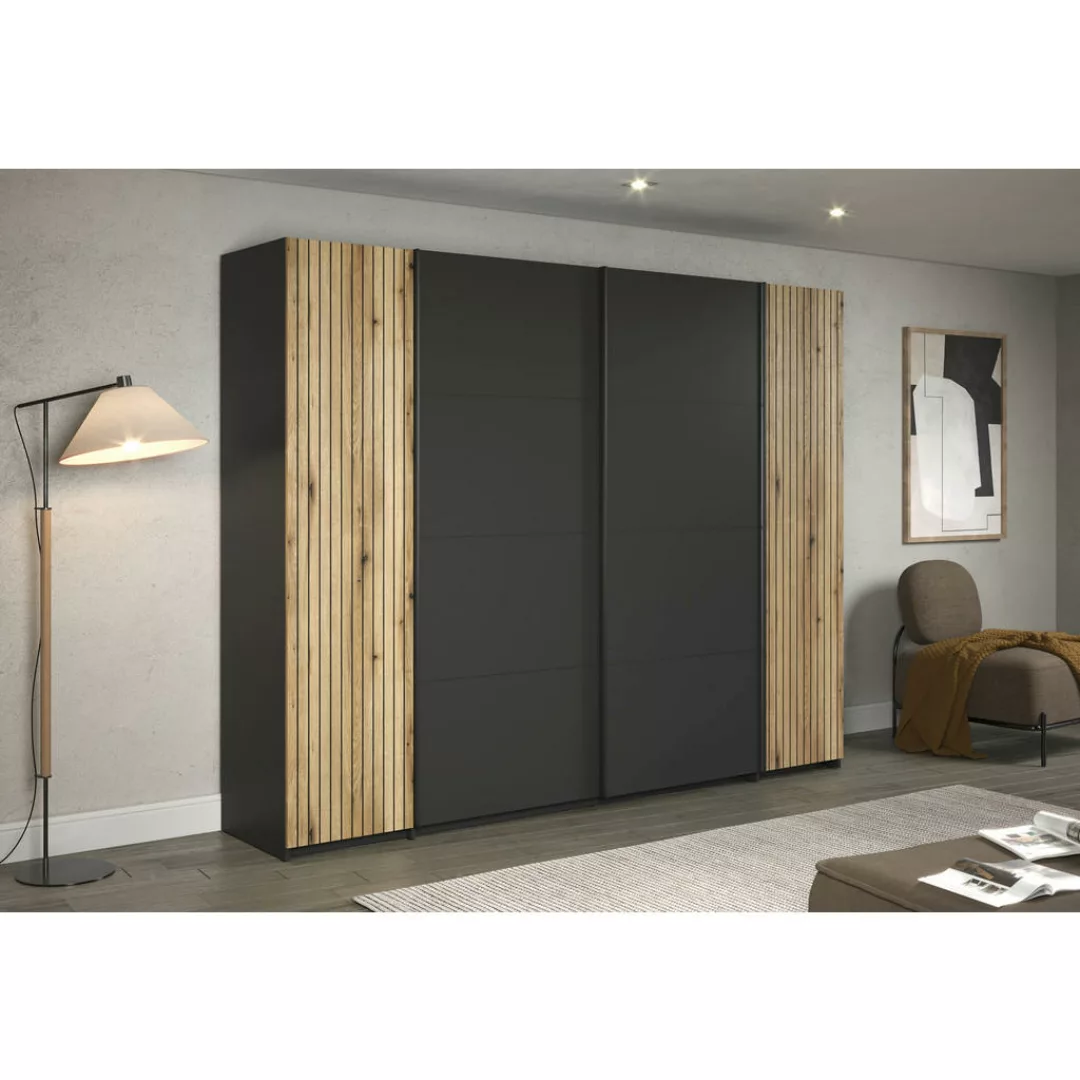 Kleiderschrank Esteban anthrazit B/H/T: ca. 270x210x60 cm günstig online kaufen