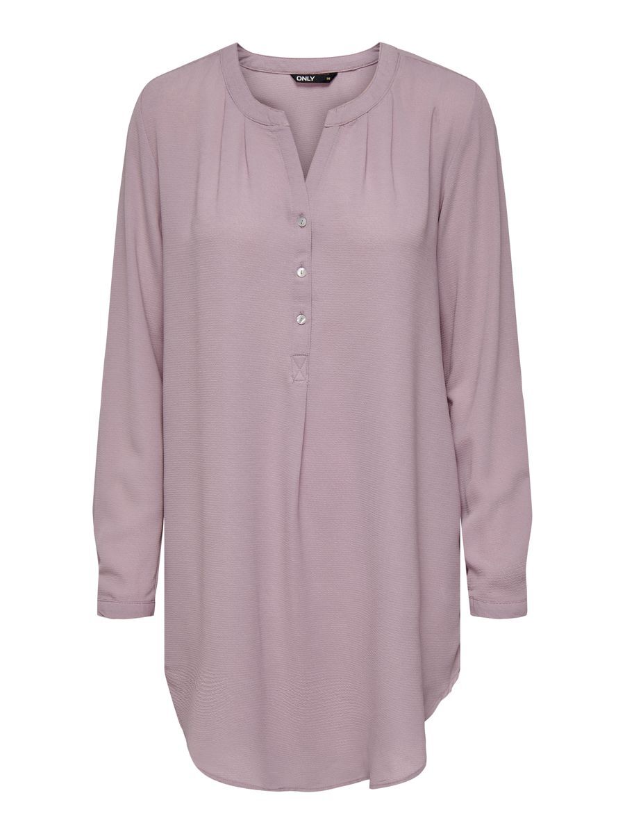 ONLY Einfarbiges Langarmhemd Damen Violett günstig online kaufen