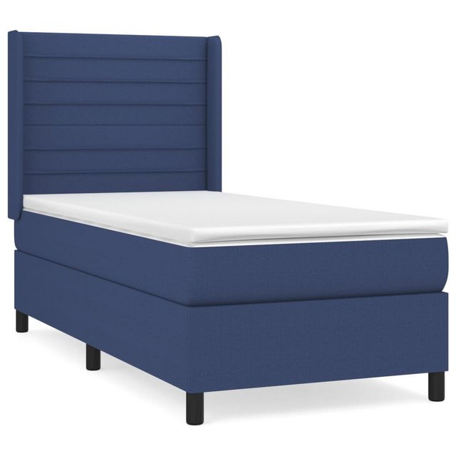 vidaXL Boxspringbett mit Matratze Blau 90x190 cm Stoff1396511 günstig online kaufen