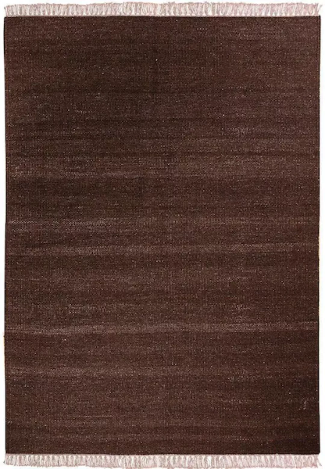 morgenland Wollteppich »Kelim Teppich handgewebt dunkelbraun«, rechteckig günstig online kaufen