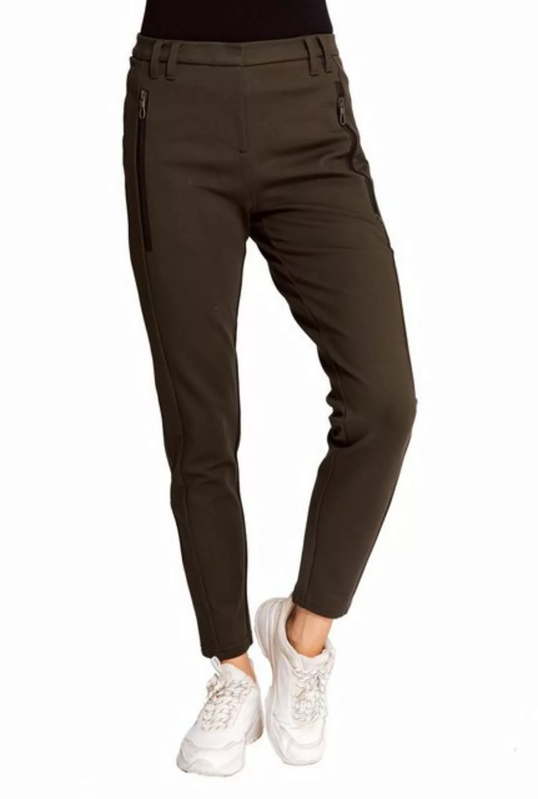 Zhrill Chinos Stoffhose CHIARA Dark Olive (0-tlg) angenehmer Tragekomfort günstig online kaufen