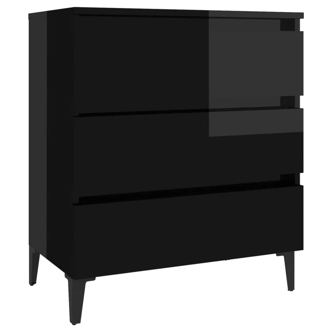Sideboard Hochglanz-schwarz 60x35x69 Cm Spanplatte günstig online kaufen