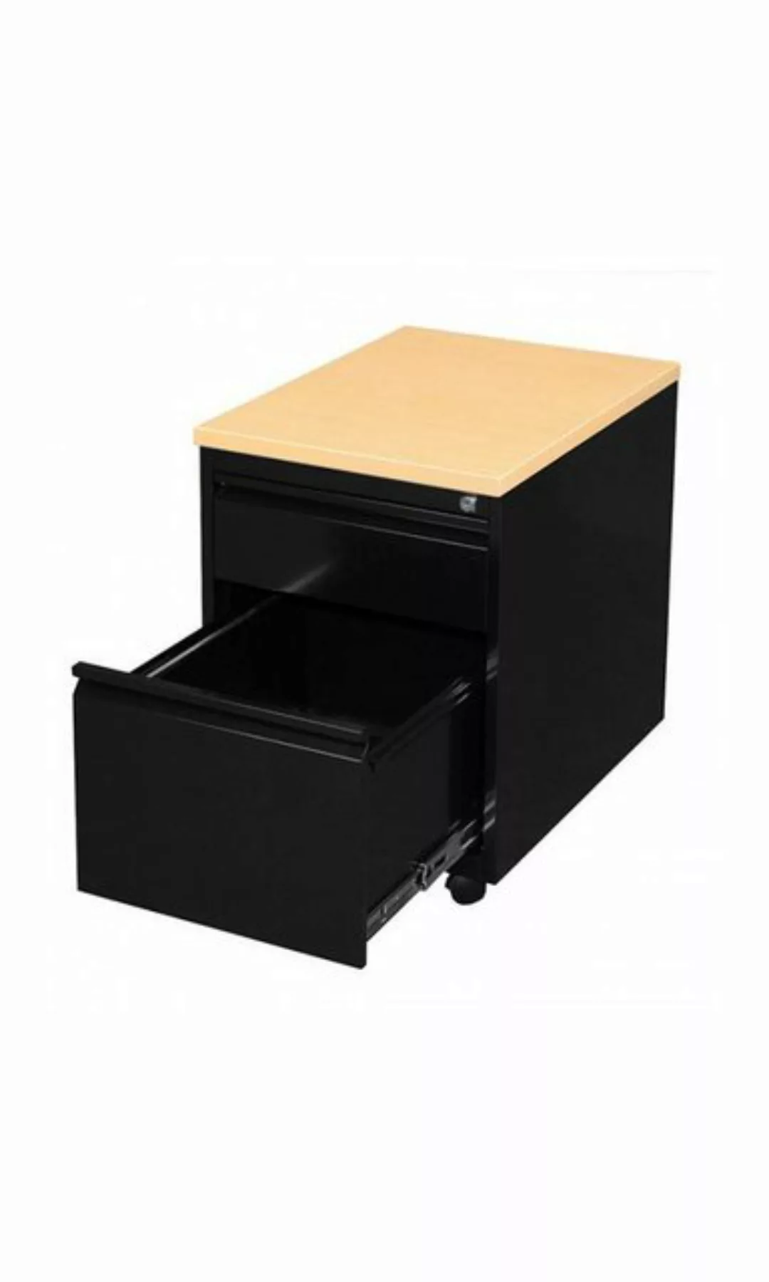 Steelboxx Fächerschrank Lüllmann® Rollcontainer, Frontgriffleiste, 2 Schubl günstig online kaufen