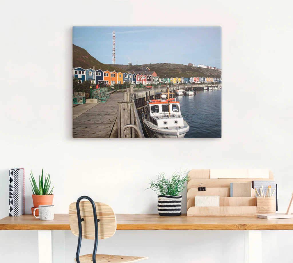 Artland Leinwandbild "Der Hafen von Helgoland", Boote & Schiffe, (1 St.), a günstig online kaufen