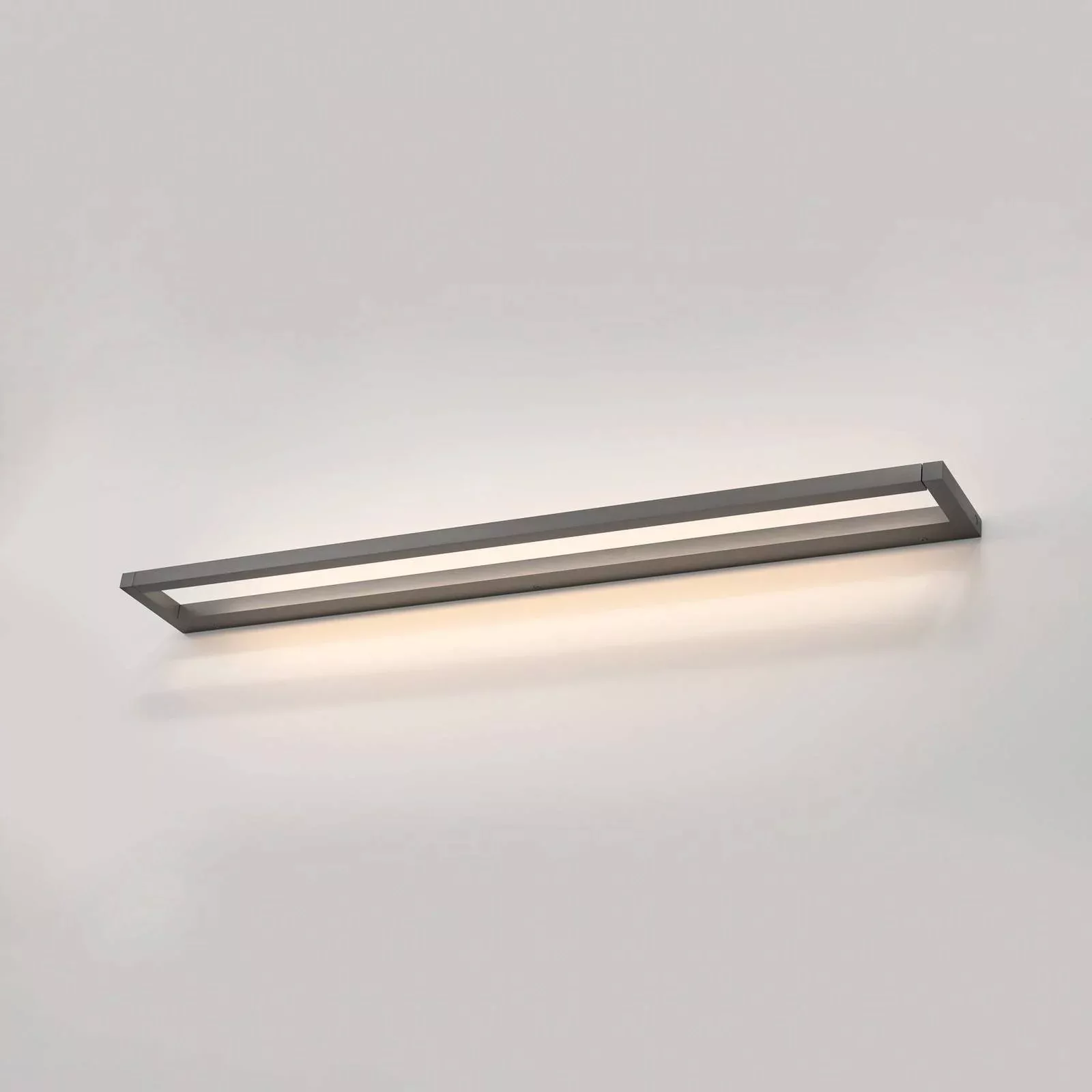 PURE LED-Wandlampe Puro, grau Breite 100 cm Aluminium Dimmer günstig online kaufen